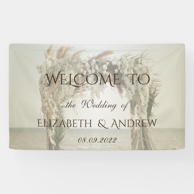Strandblumenhochzeit Banner (Horizontal)