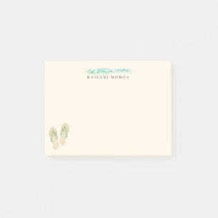 Strandbotanische Flip Flops Post-it Klebezettel