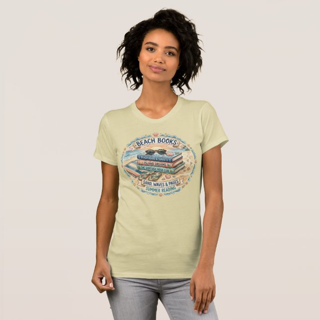 Strandbücher Sommerlese-Design  T-Shirt (Vorne ganz)