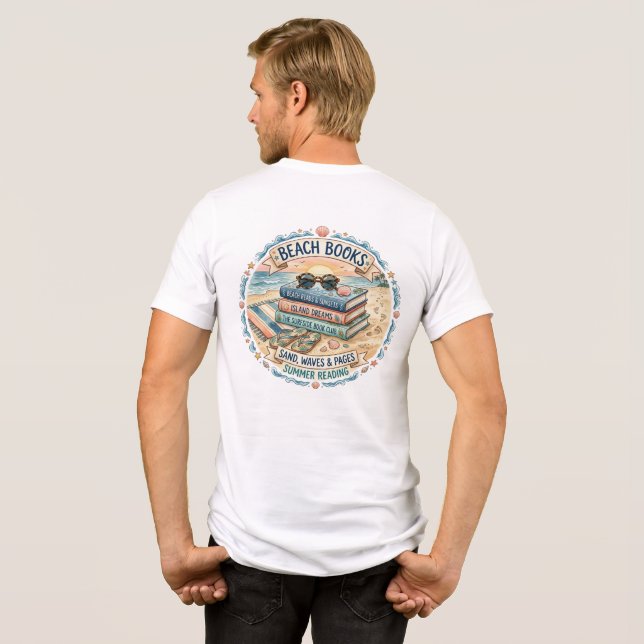 Strandbücher Sommerlesedesign  Tri-Blend Shirt (Rückseite voll)