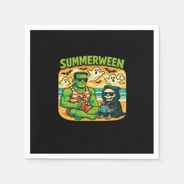 Strandbugeymen - Retro Summerween Vibes Class Serviette (Vorderseite)