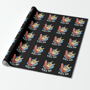 Strandbummel Lustiger Hase Wortspiel Dunkler Hinte Geschenkpapier
