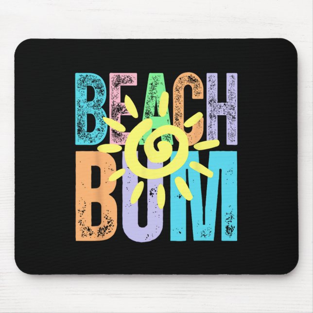Strandbummler Distressed Sommerurlaub Strandleben  Mousepad (Vorne)