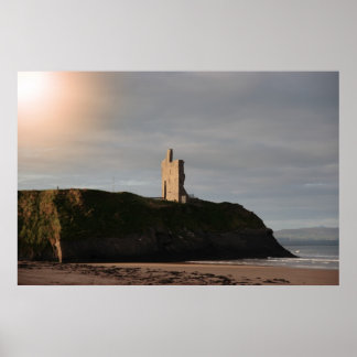 Strandburg und Felsenposter Poster