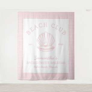 Strandclub Coastal Bachelorette Wandteppich