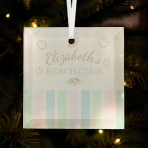 Strandclub-Geburtstag Ornament Aus Glas