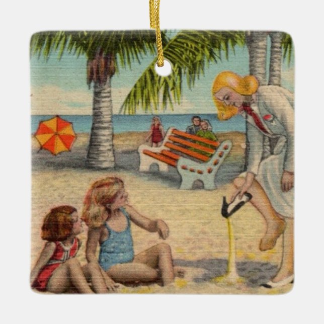 Stranddekoration von Florida Keramikornament (Vorderseite)