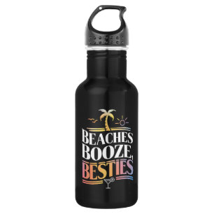 Strände Alkohol & beste Freundinnen Kokosnusbaum S Edelstahlflasche