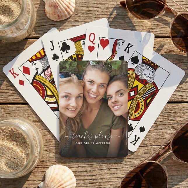 Strände bitte Mädchen-Wochenende-Ausflug-Foto Spielkarten (You own girl's weekend deck of cards!)
