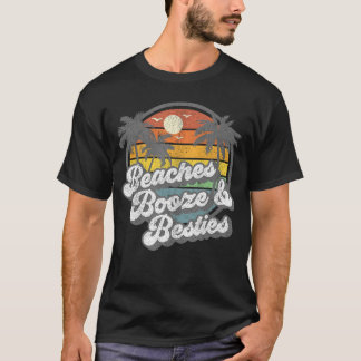 Strände Boost and Besties Funny Retro 70er Beach W T-Shirt