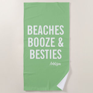 Strände Boost & Besties Grünes Strandtuch