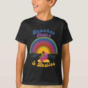 Strände Booze and Besties Beste Freundin Girls T-Shirt
