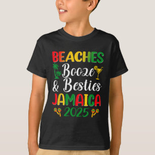 Strände Booze Besties Bachelorette Jamaica Girls T-Shirt