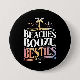 Strände Booze & Besties Kokospalmen Sommer Button