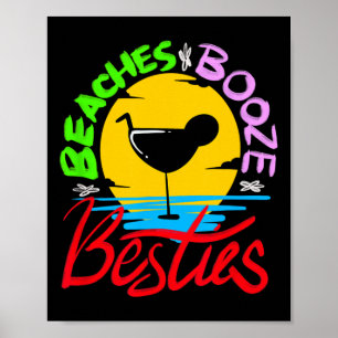 Strände Booze Besties Niedlich Alkoholische Freund Poster