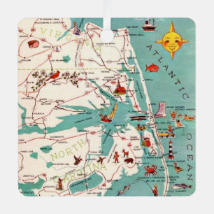 Strände der Außenbanks Ornament Aus Metall