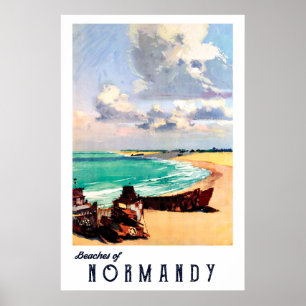 Strände der Normandie, Frankreich Poster