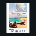 Strände der Normandie, Frankreich Postkarte<br><div class="desc">Vintage Reise Postkarte</div>