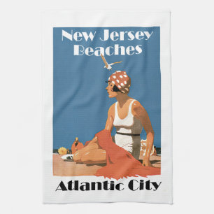 Strände in New Jersey ~ Atlantic City Geschirrtuch