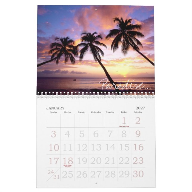 Strände Kalender (Jan 2027)