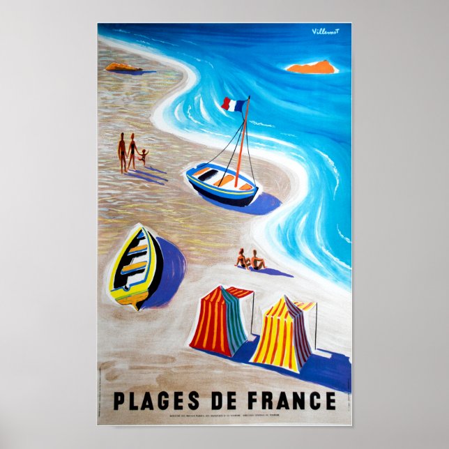 Strände von Frankreich, Plages de France von Berna Poster (Vorne)