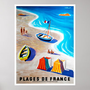 Strände von Frankreich Poster
