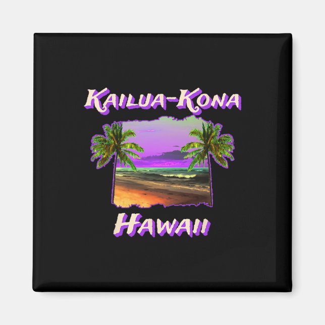 Strände von Kailua-kona Hawaii 1 Magnet (Vorne)