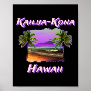 Strände von Kailua-kona Hawaii 1 Poster