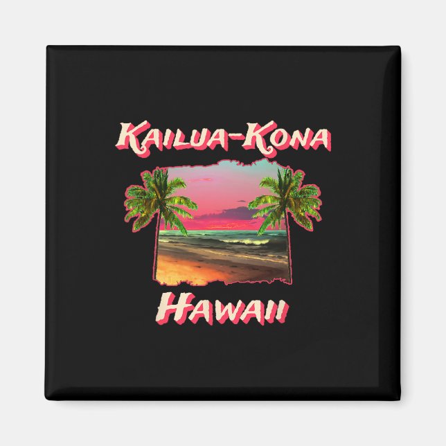 Strände von Kailua-kona Hawaii Magnet (Vorne)