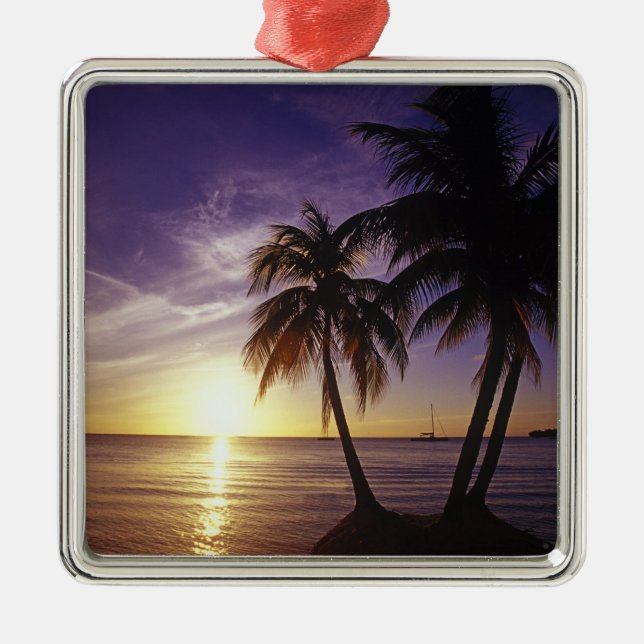 Strände von Negril, Jamaika 3 Silbernes Ornament (Vorne)