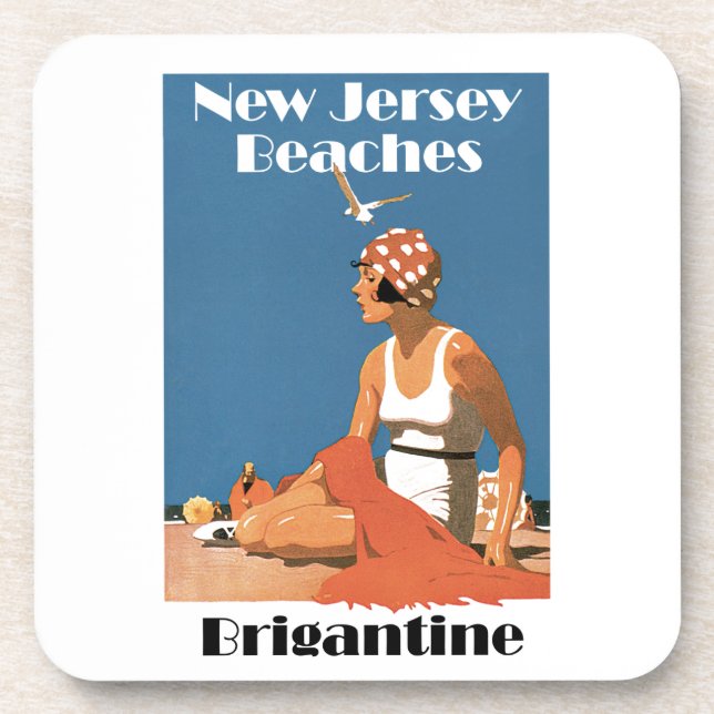 Strände von New Jersey ~ Brigantine Untersetzer (Vorderseite)