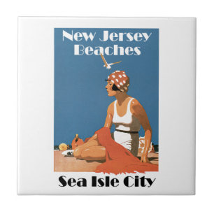 Strände von New Jersey ~ Sea Isle City Fliese