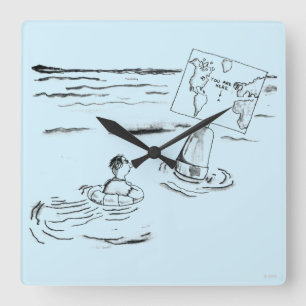 Stranded Quadratische Wanduhr