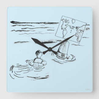 Stranded Quadratische Wanduhr