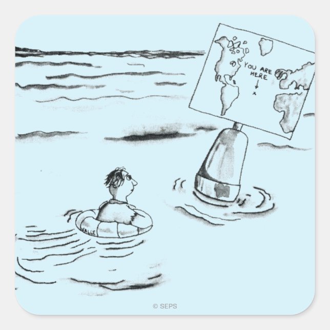 Stranded Quadratischer Aufkleber (Vorderseite)