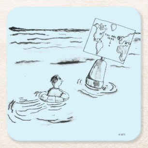 Stranded Rechteckiger Pappuntersetzer