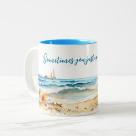 Strandfarbe | Reisen | Kaffee Zweifarbige Tasse