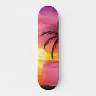Strandfarben-Sonnenuntergang Skateboard