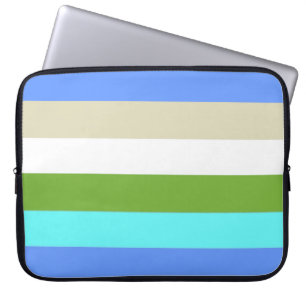 Strandfarbstreifen von Sint Maarten Laptopschutzhülle