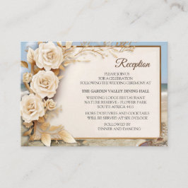 Strandfeste mit weißen Blume und Perlen Begleitkarte