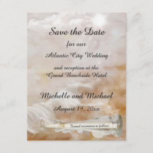Strandflaschen-Hochzeitsankündigung "Save the Date Einladung