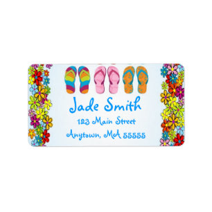 Strandflip-Flops-Adresslisten Adressaufkleber