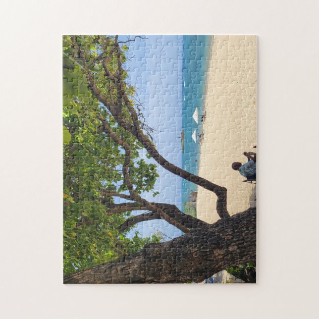 Strandflucht: Ein Rätsel des Friedens Puzzle (Vertikal)