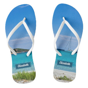 Strandfoto mit Namen Flip Flops