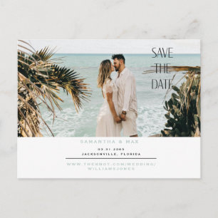 Strandfoto Save-the-Date-Postkarte Postkarte