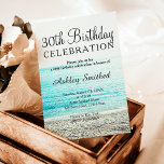 Strandfotografie tropisch 30. Geburtstag Einladung<br><div class="desc">Eine moderne,  originelle und einfache Strandfotografie,  tropische 30. Geburtstagseinladung . Dreißig!</div>