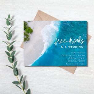 Strandfreie Getränke Hochzeiten Foto Save the Date