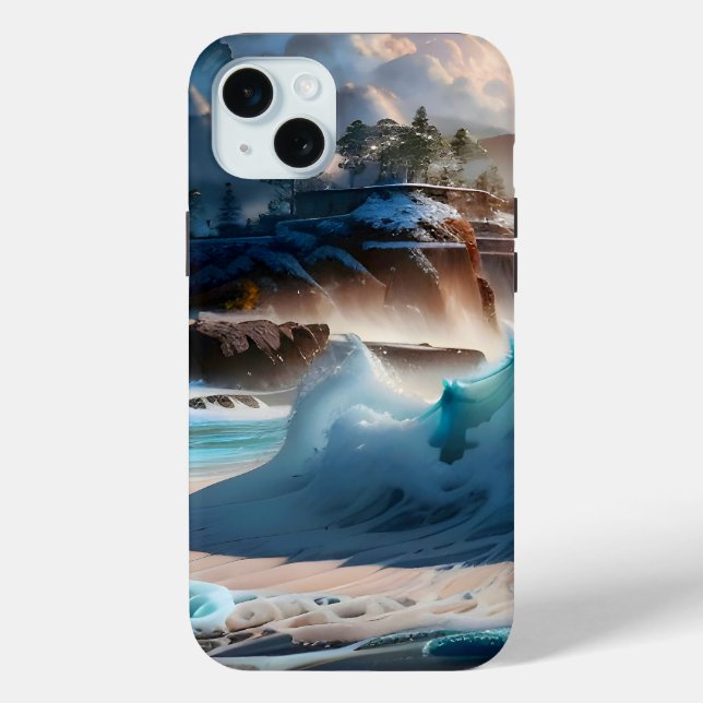 Strandfront Ocean Waves Landschaft 1 Case-Mate iPhone Hülle (Rückseite)