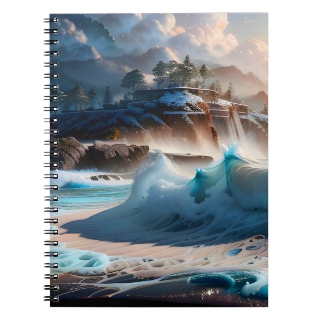 Strandfront Ocean Waves Landschaft 1 Notizblock (Vorderseite)