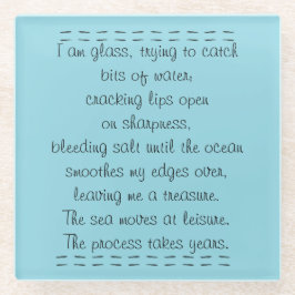 Strandgedichte Glasuntersetzer